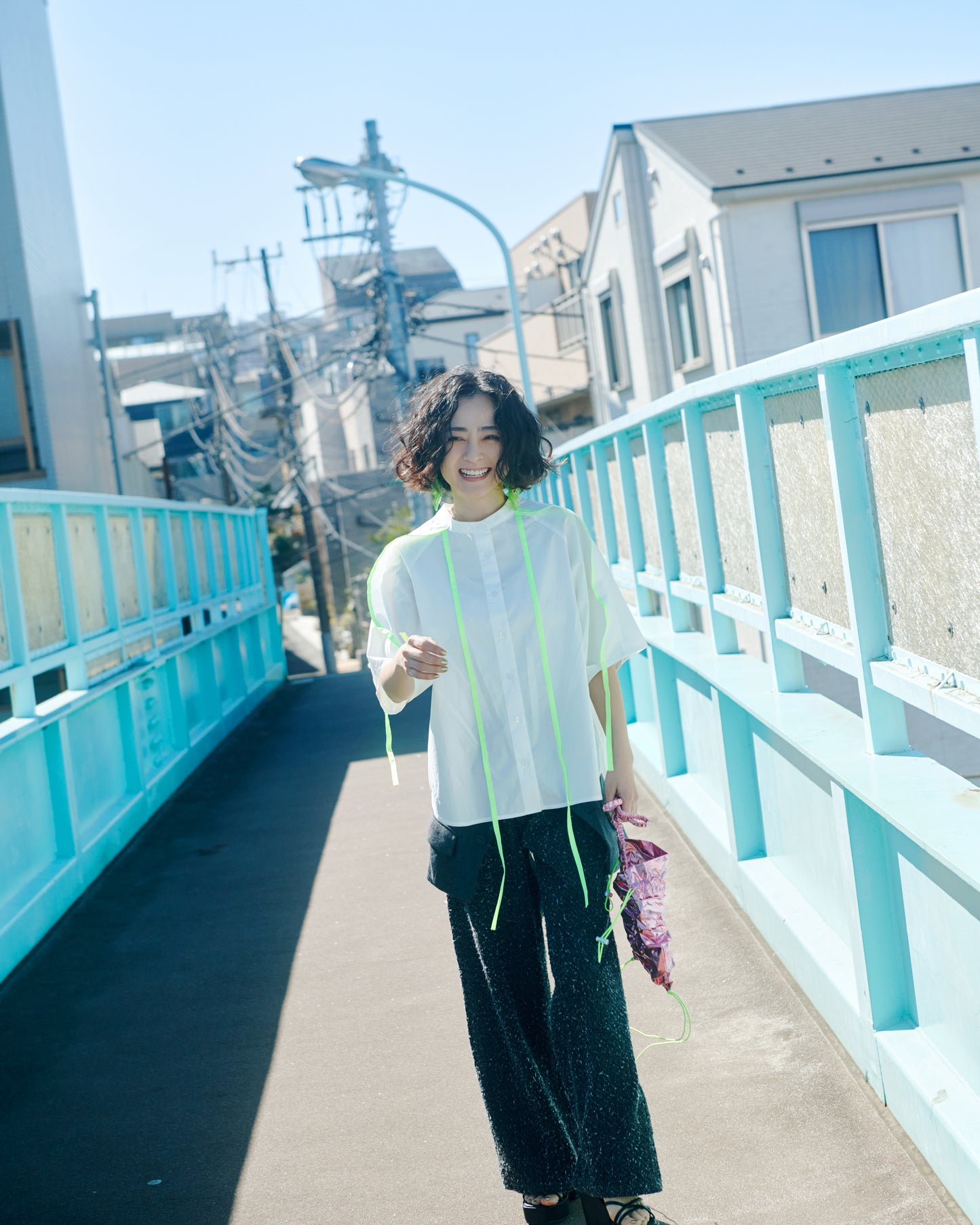 Neon Green Piped Shirt