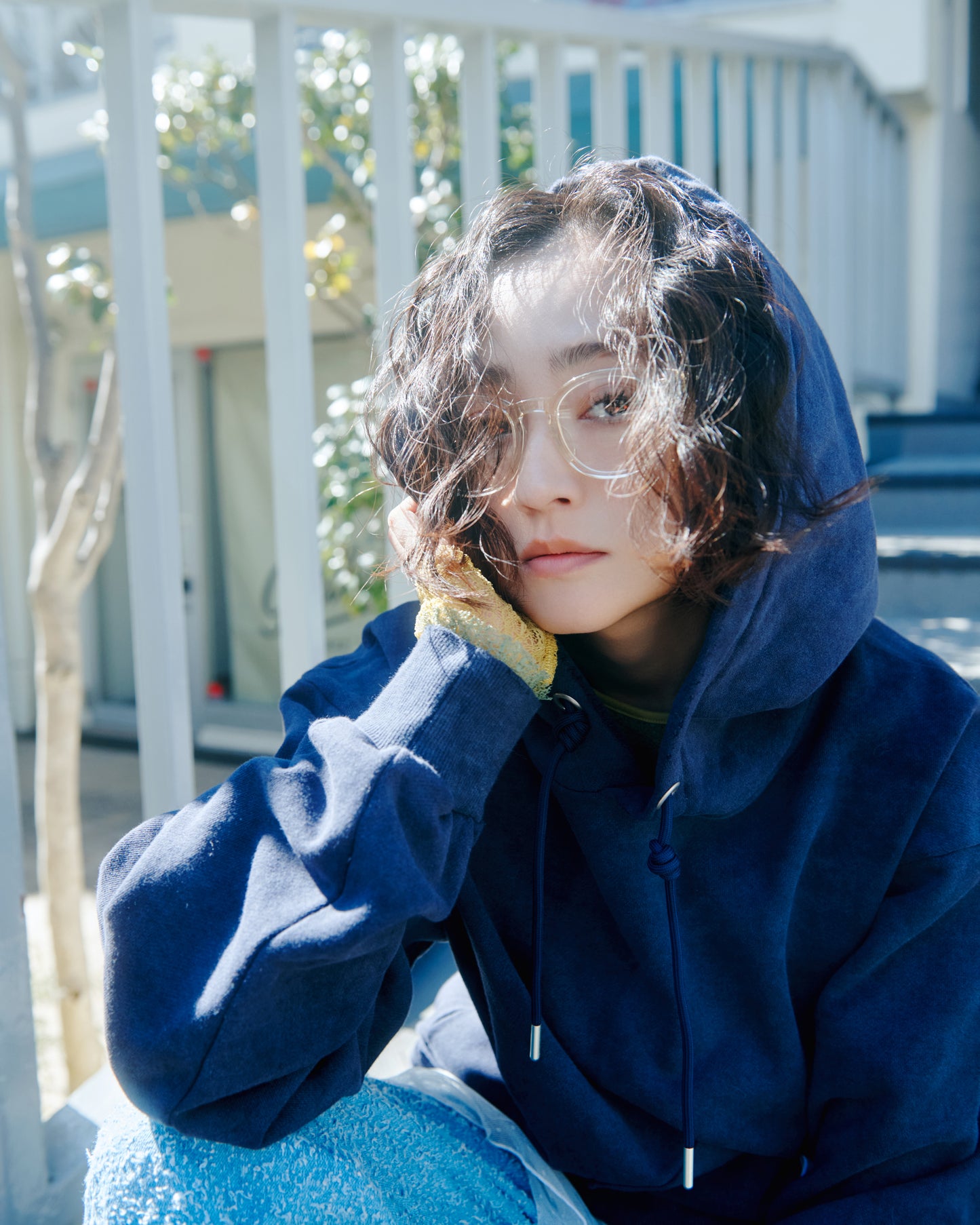 Washed Rough Silhouette Hoodie