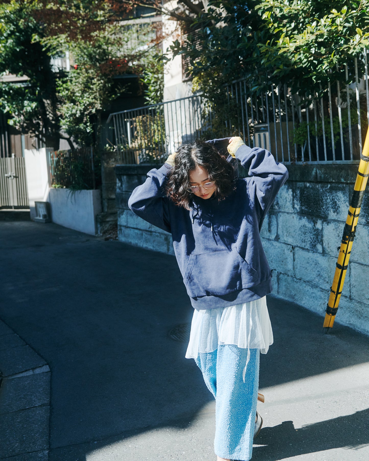 Washed Rough Silhouette Hoodie