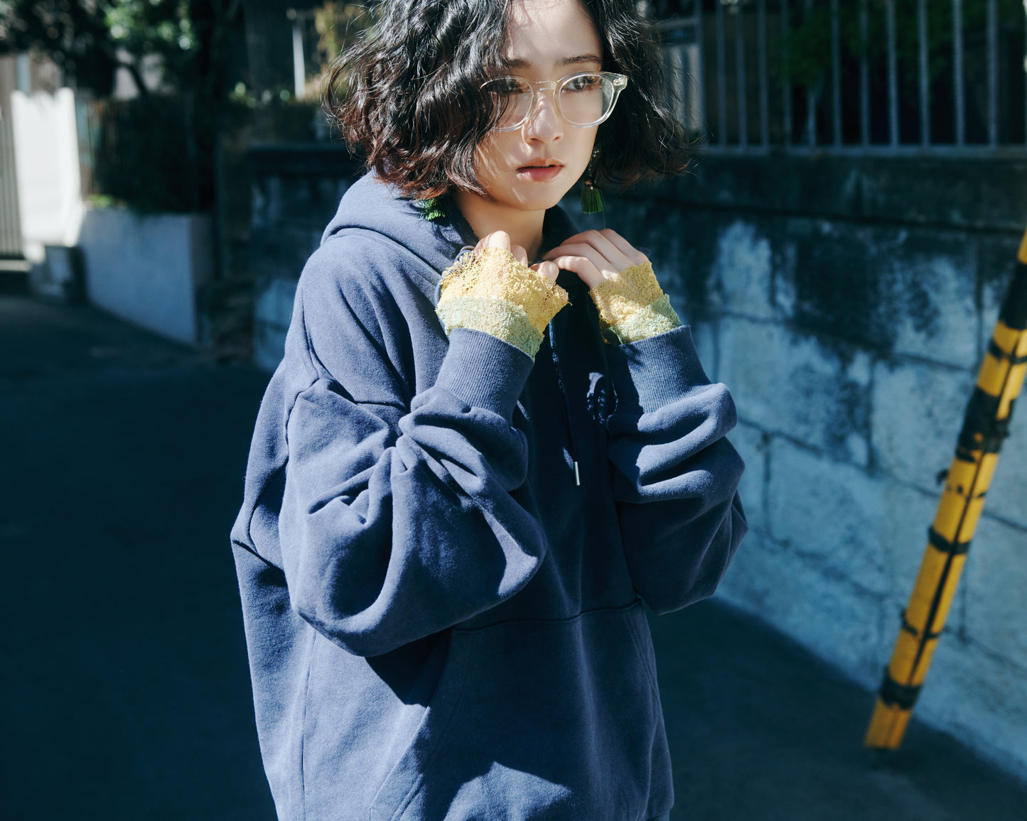 Washed Rough Silhouette Hoodie