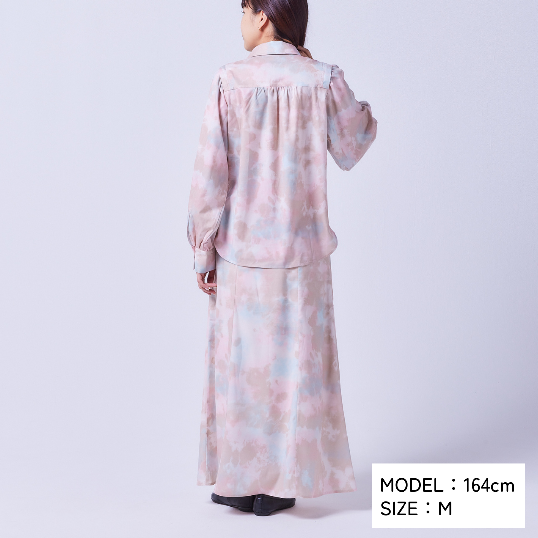 Milky Nuance I-Line Long Skirt