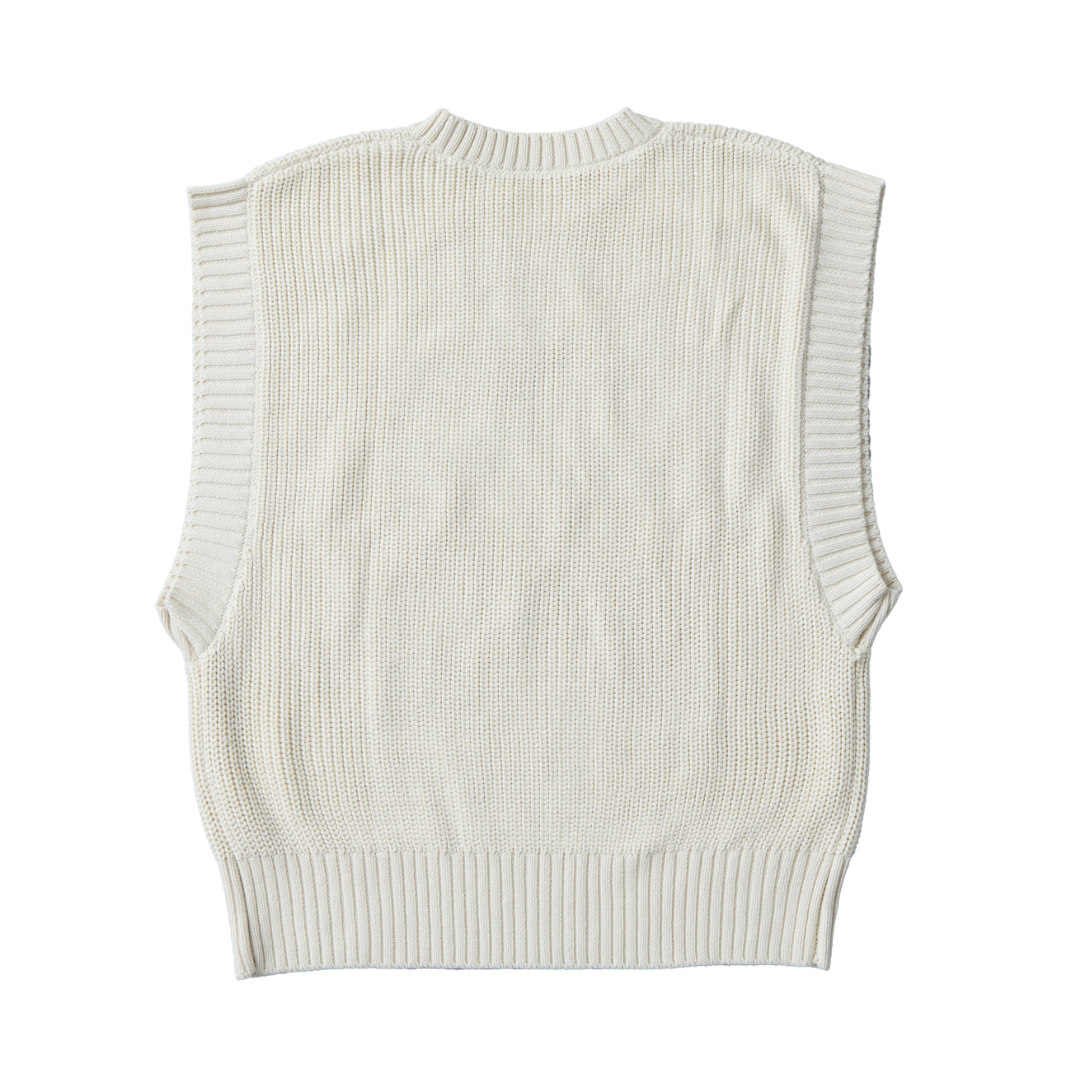 Metallic Flower Knit Vest