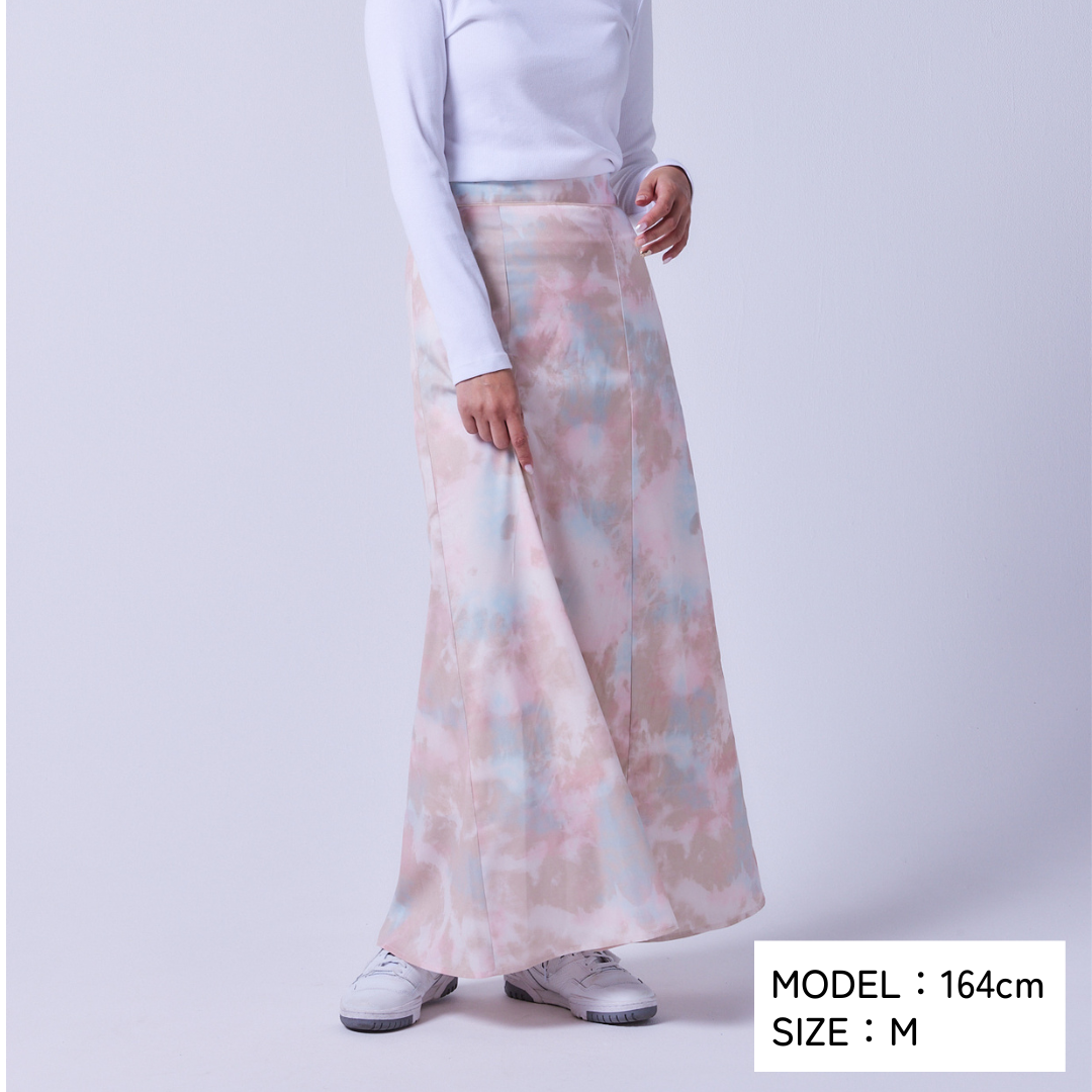 Milky Nuance I-Line Long Skirt