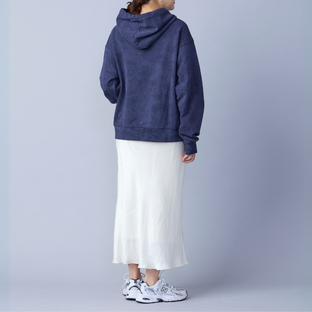 Washed Rough Silhouette Hoodie