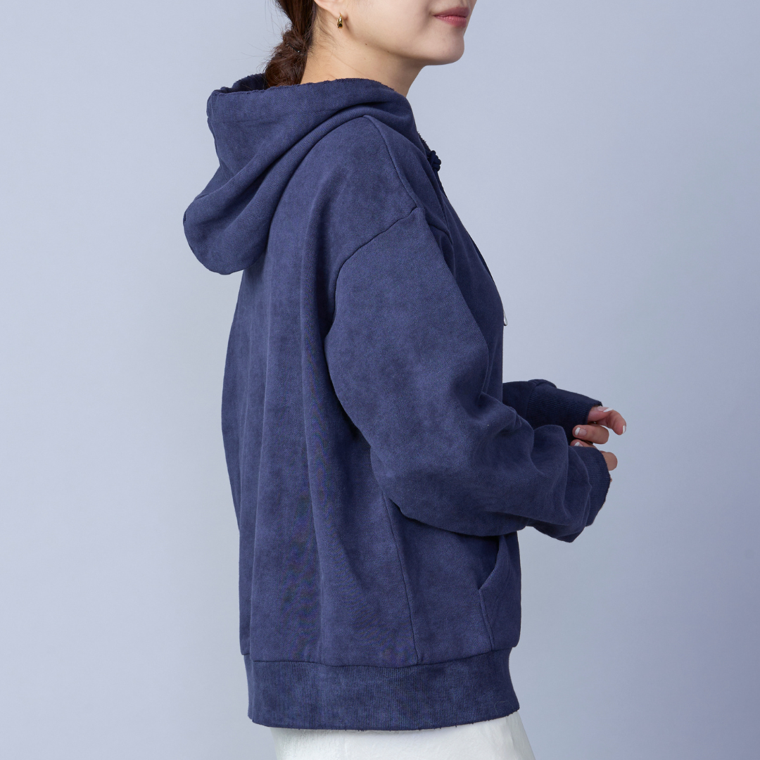 Washed Rough Silhouette Hoodie