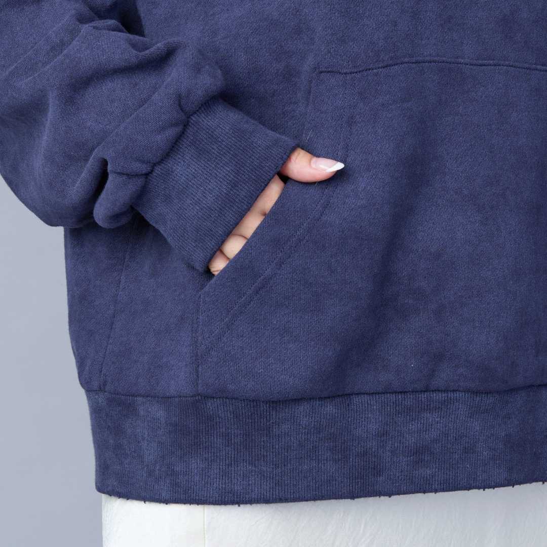 Washed Rough Silhouette Hoodie