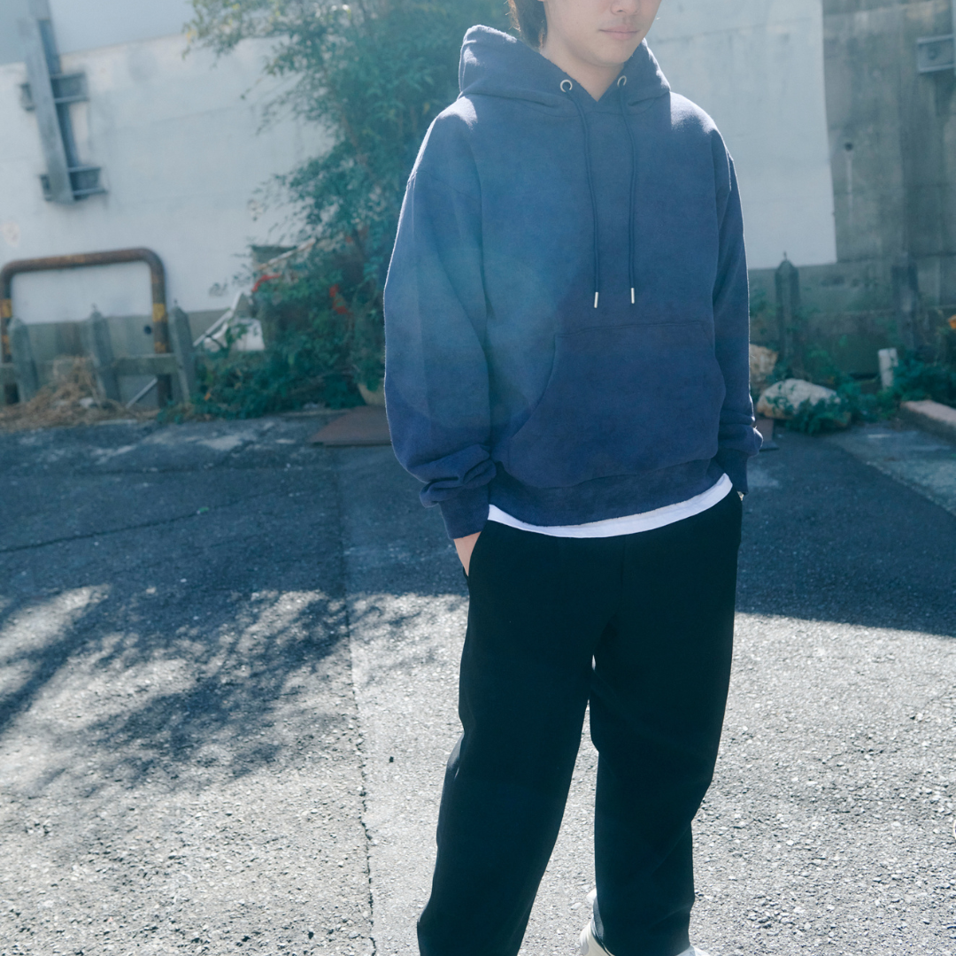 Washed Rough Silhouette Hoodie