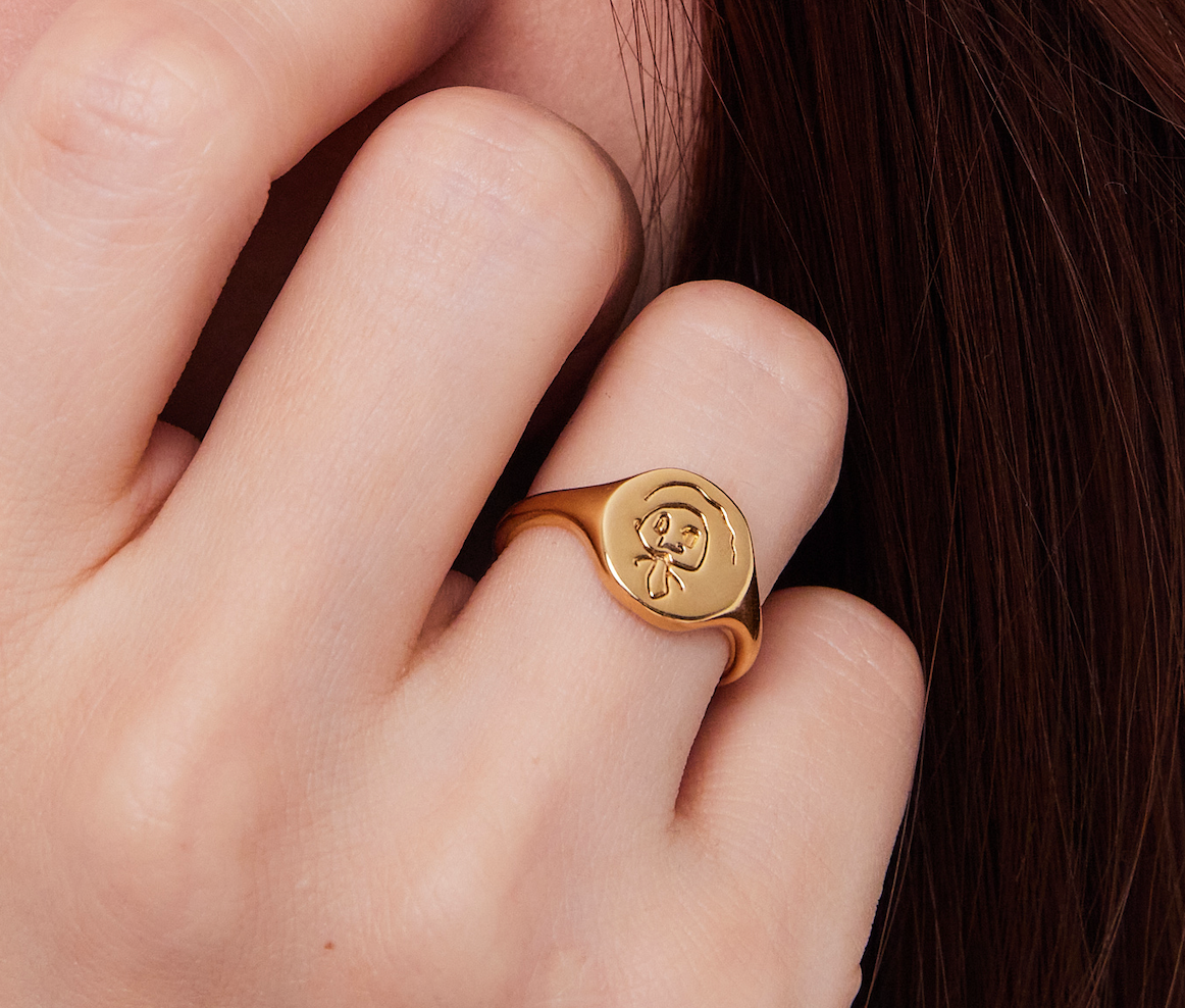 Torico Smile Graffiti Flat Ring