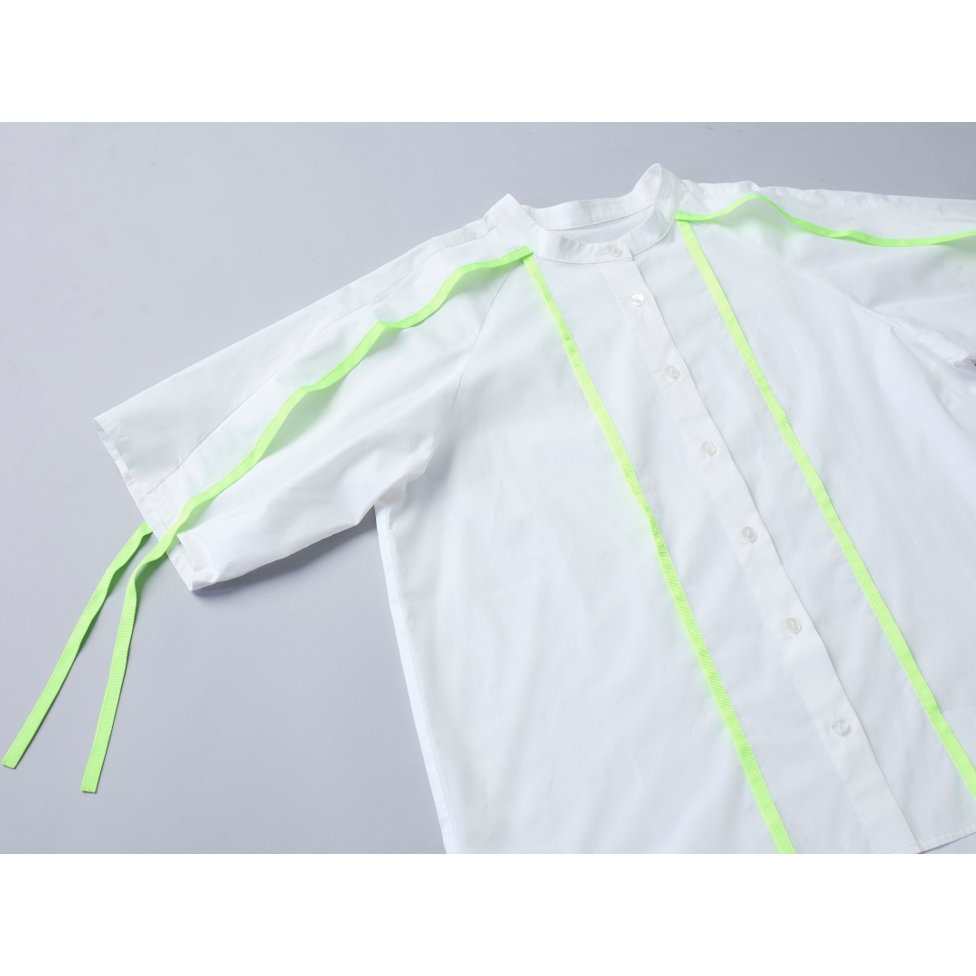 Neon Green Piped Shirt