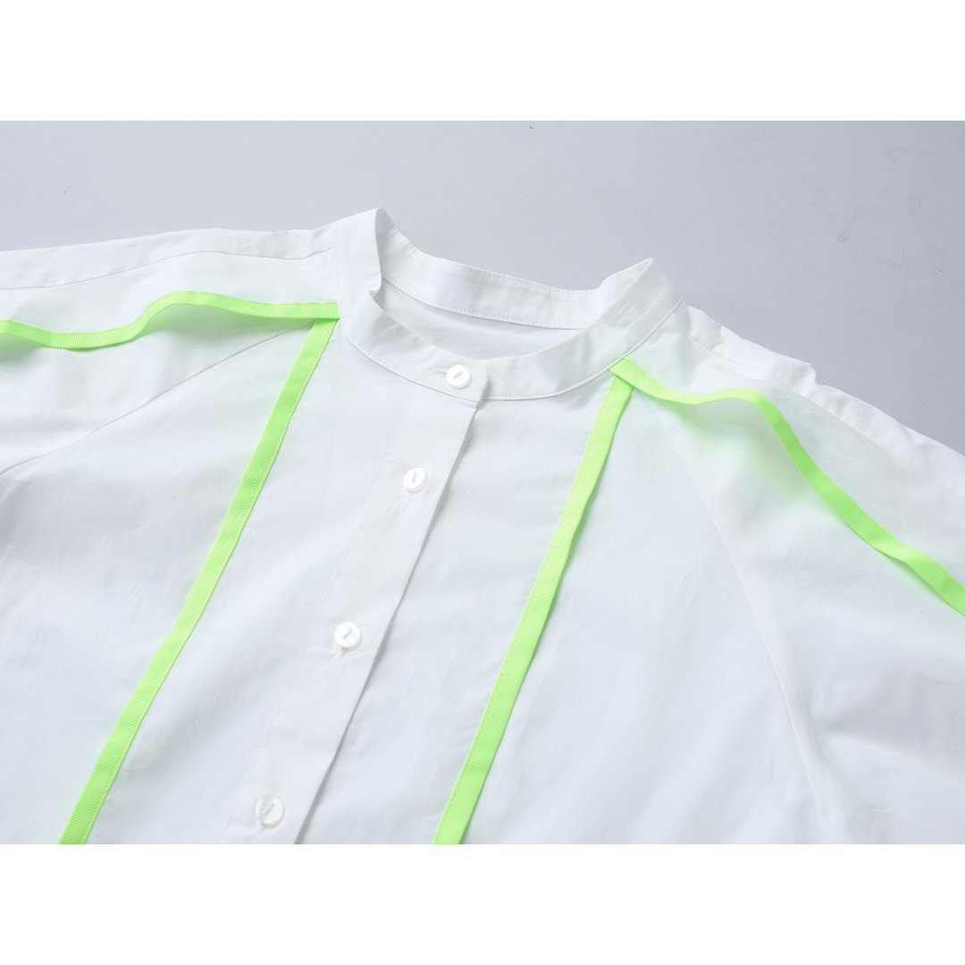 Neon Green Piped Shirt