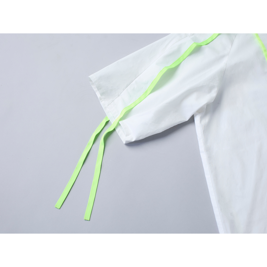 Neon Green Piped Shirt