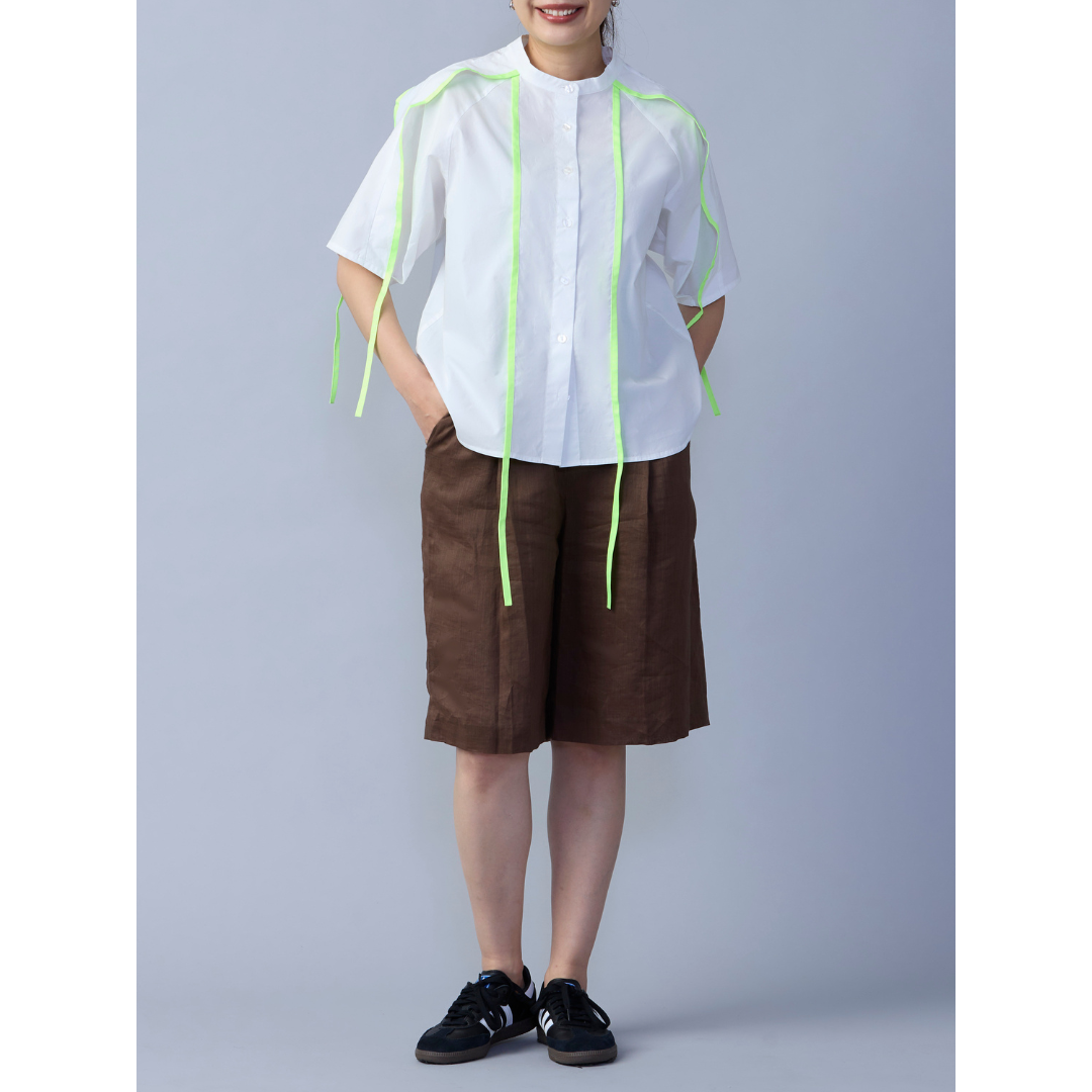 Neon Green Piped Shirt