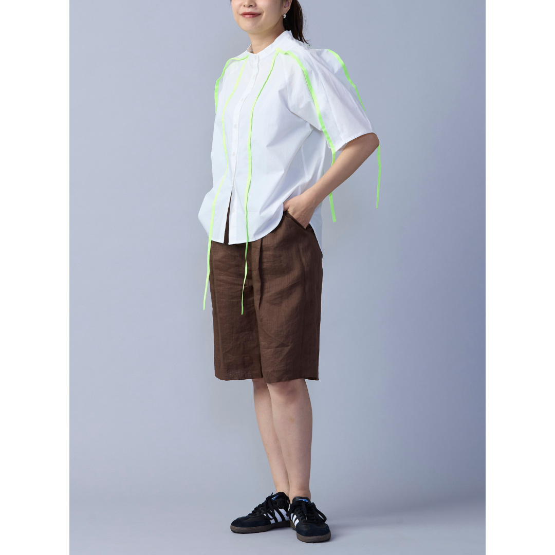 Neon Green Piped Shirt