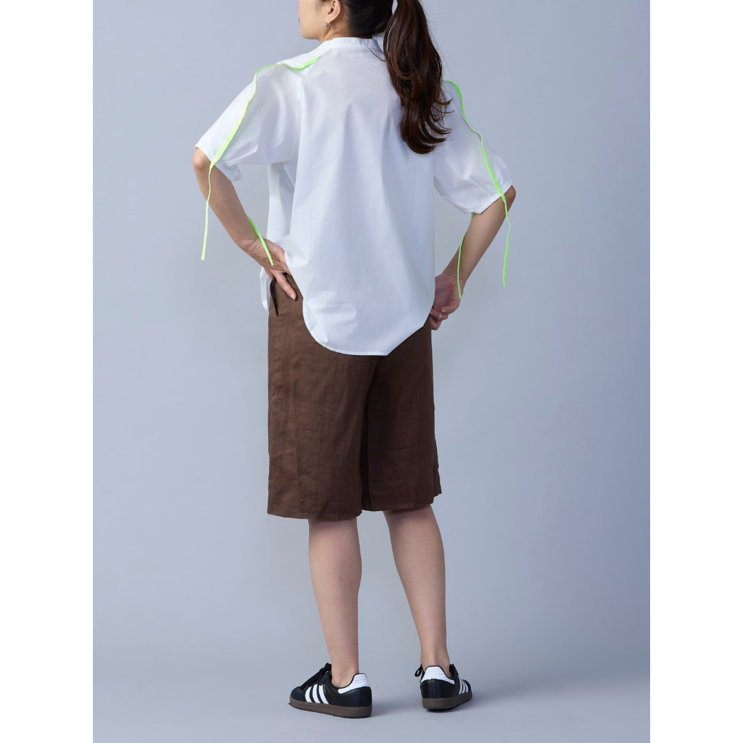 Neon Green Piped Shirt