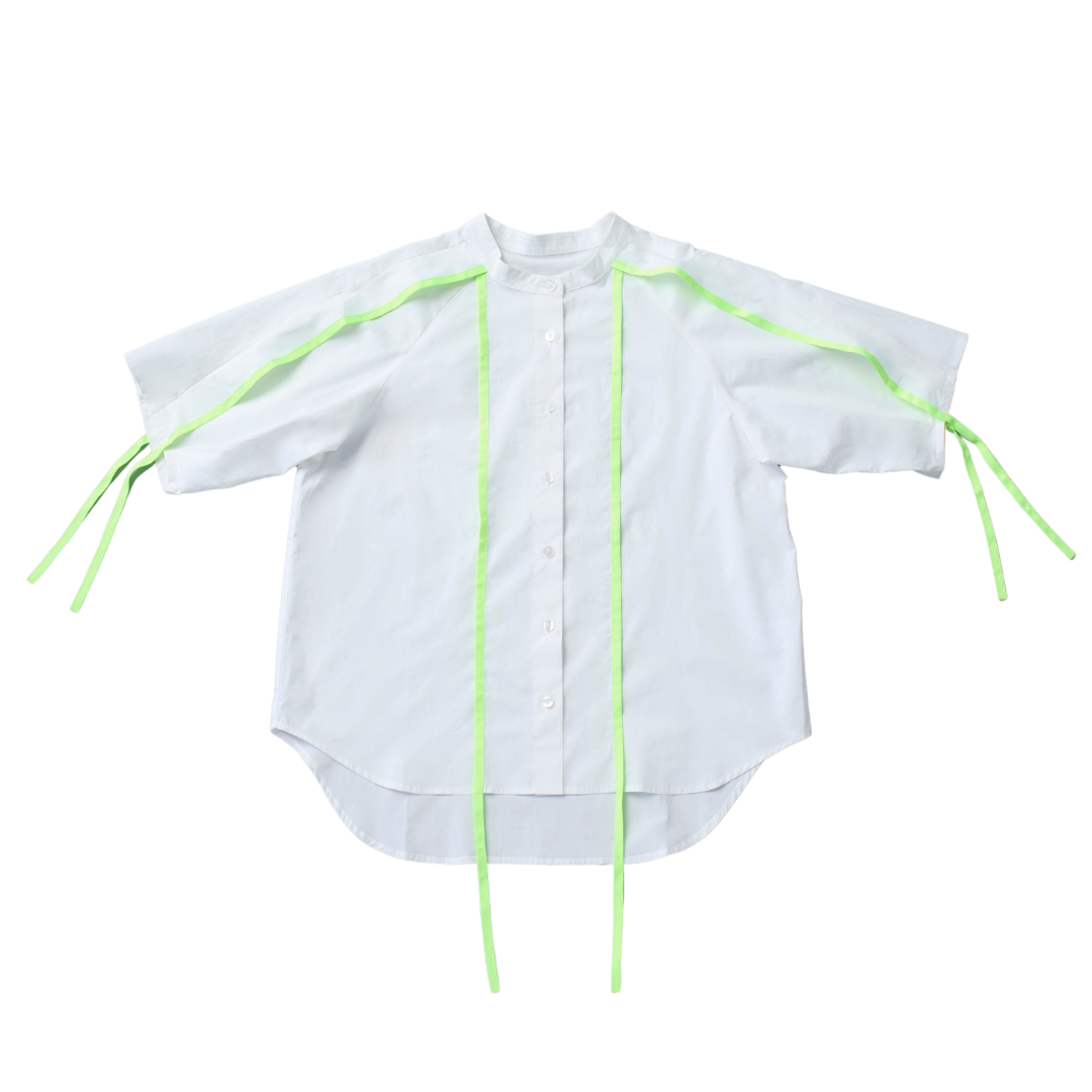 虜 torico / Neon Green Piped Shirt Neon Green Piped Shirt – toricowear