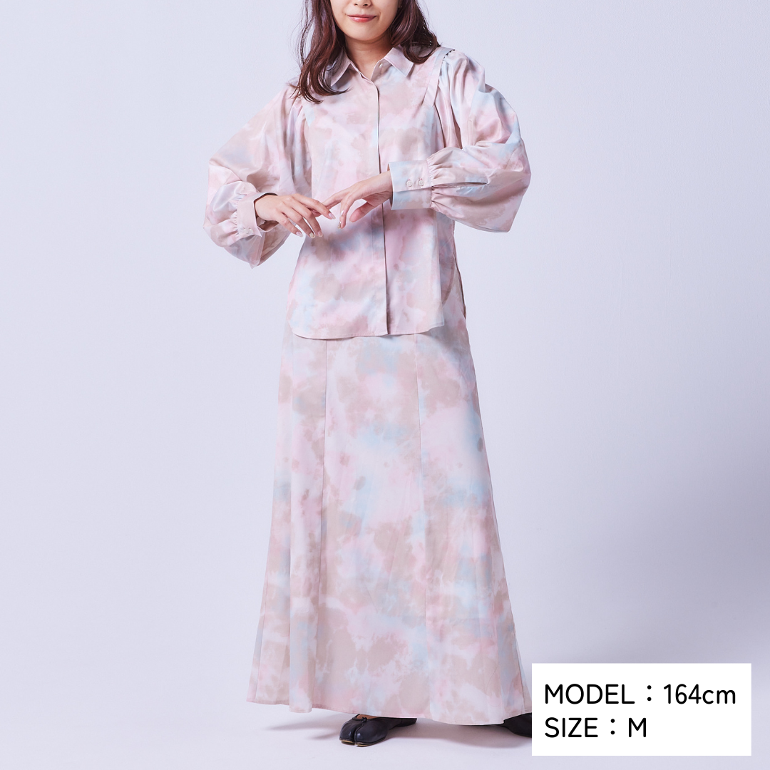 Milky Nuance I-Line Long Skirt