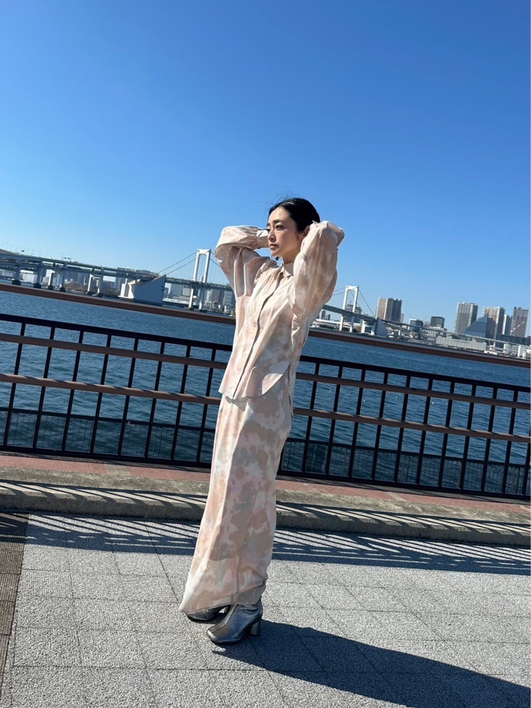 Milky Nuance I-Line Long Skirt