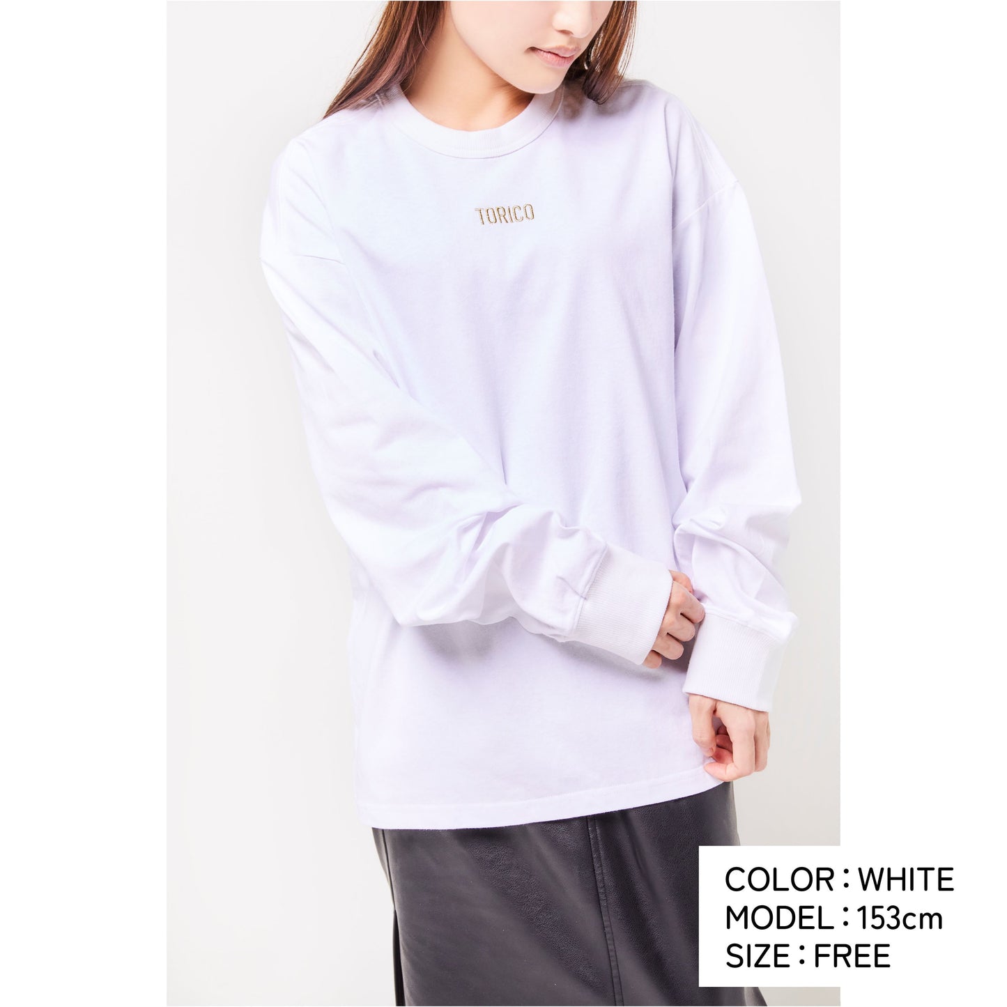 TORICO LOGO LONG TEE(WHITE)