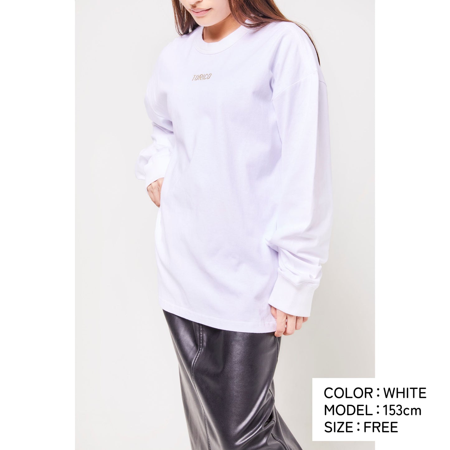 TORICO LOGO LONG TEE(WHITE)