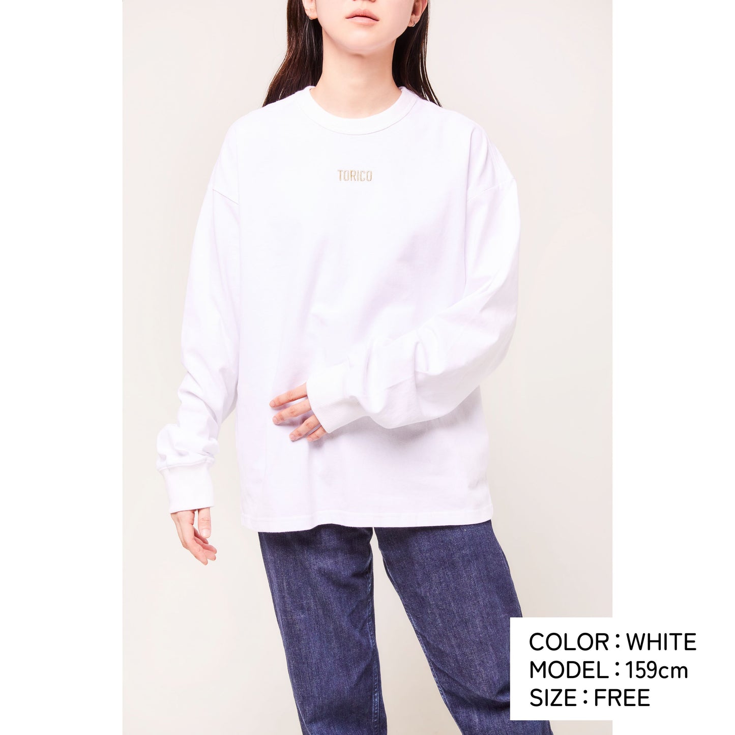TORICO LOGO LONG TEE(WHITE)