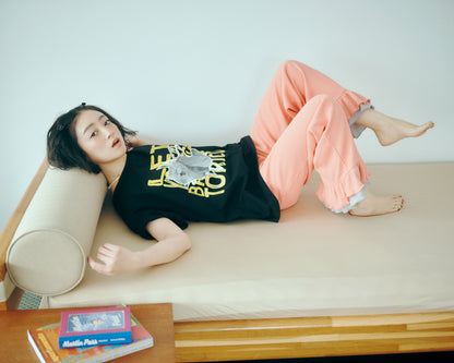 Layered Frill Waffle Pants