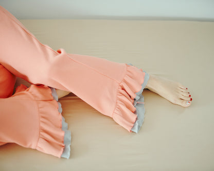 Layered Frill Waffle Pants