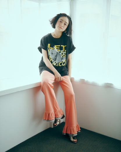 Layered Frill Waffle Pants