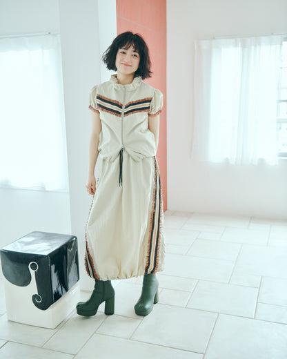 Frill Line Gather Skirt