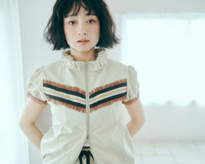 Frill Line Zip Tops