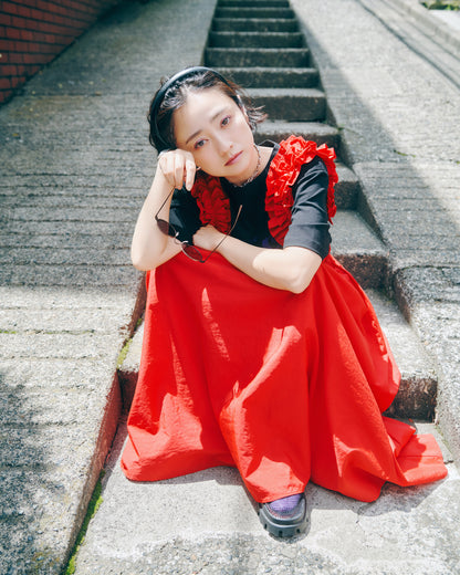 Frilled Suspender Skirt