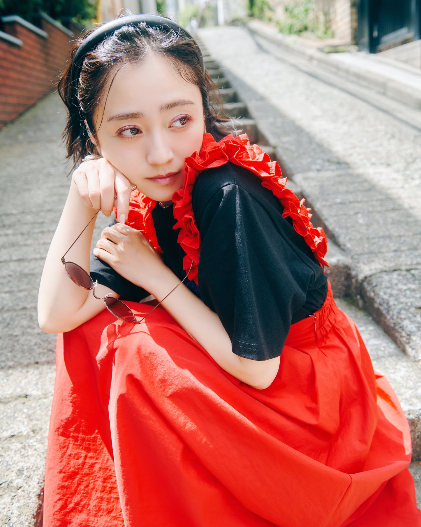Frilled Suspender Skirt