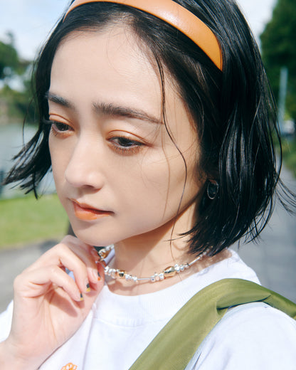 Gold × Silver Multi Shape Necklace