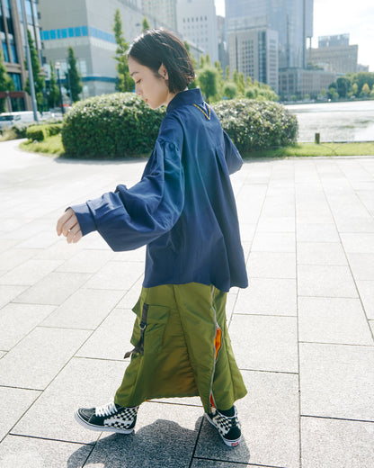 Vivid Color Volume Sleeve Shirt