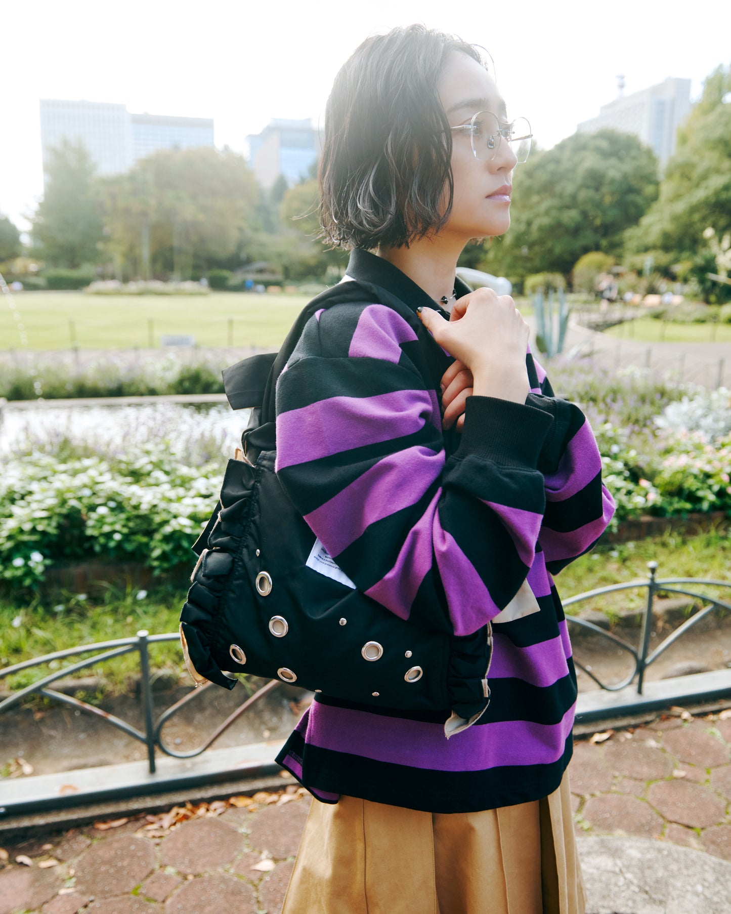 Stripe Rugby Collar Tshirt