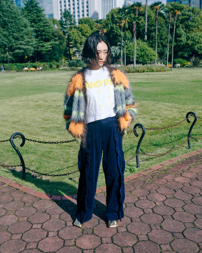 Corduroy Front Tuck Wide Pants