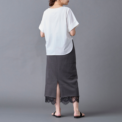 Washed Sweat Frill Skirt