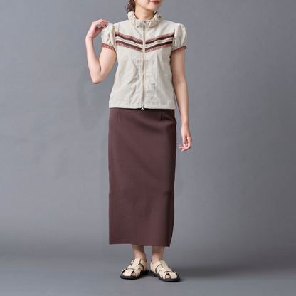 Frill Line Zip Tops