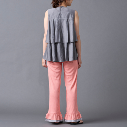 Layered Frill Waffle Pants