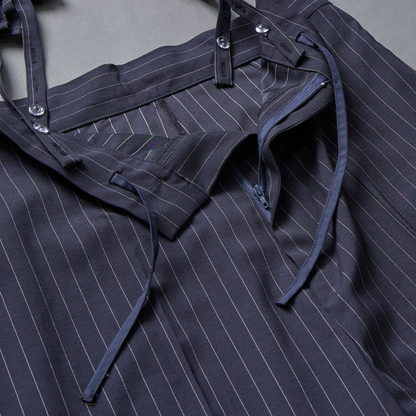 Pinstripe Frilled Salopette