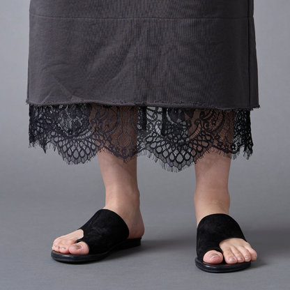 Washed Sweat Frill Skirt
