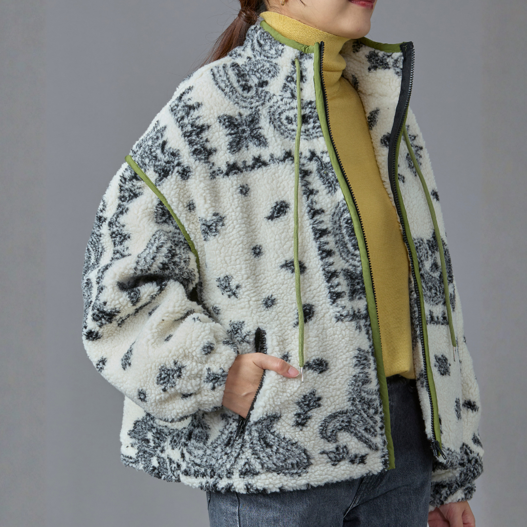 Paisley Boa Jacket – toricowear Paisley Boa Jacket – toricowear