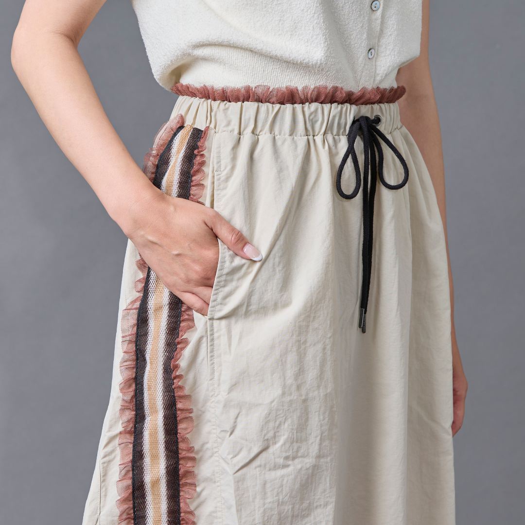 Frill Line Gather Skirt
