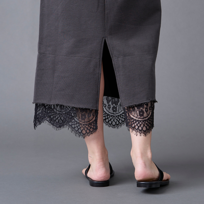 Washed Sweat Frill Skirt