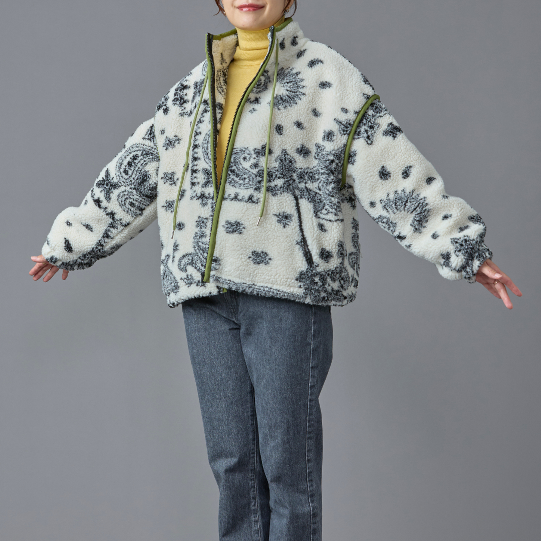 Paisley Boa Jacket – toricowear Paisley Boa Jacket – toricowear