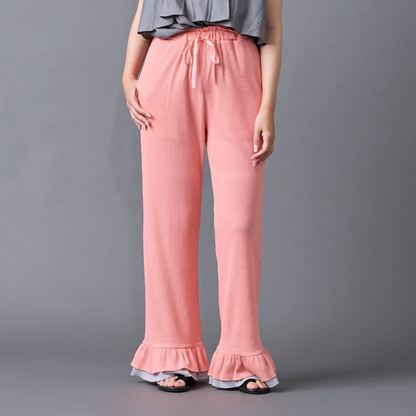 Layered Frill Waffle Pants