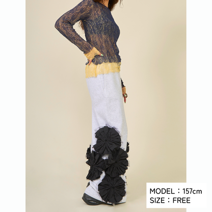 Corsage Bloom Sweat Pants