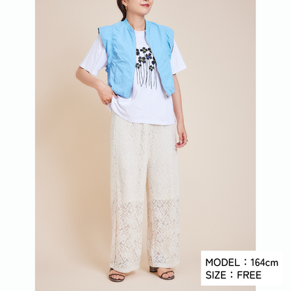 Flower Tee and Vest Set