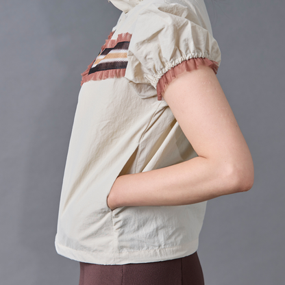Frill Line Zip Tops