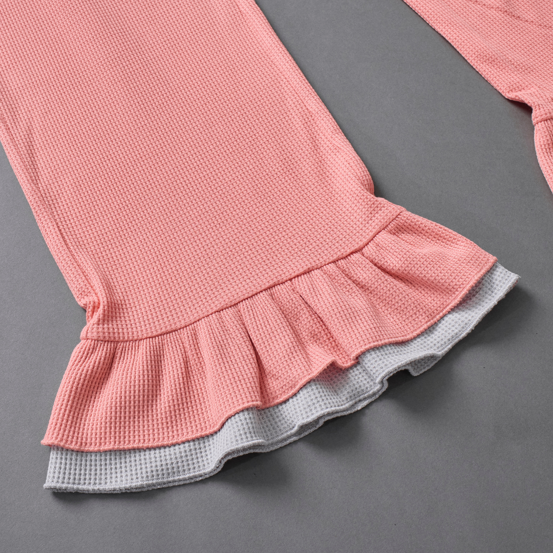 Layered Frill Waffle Pants