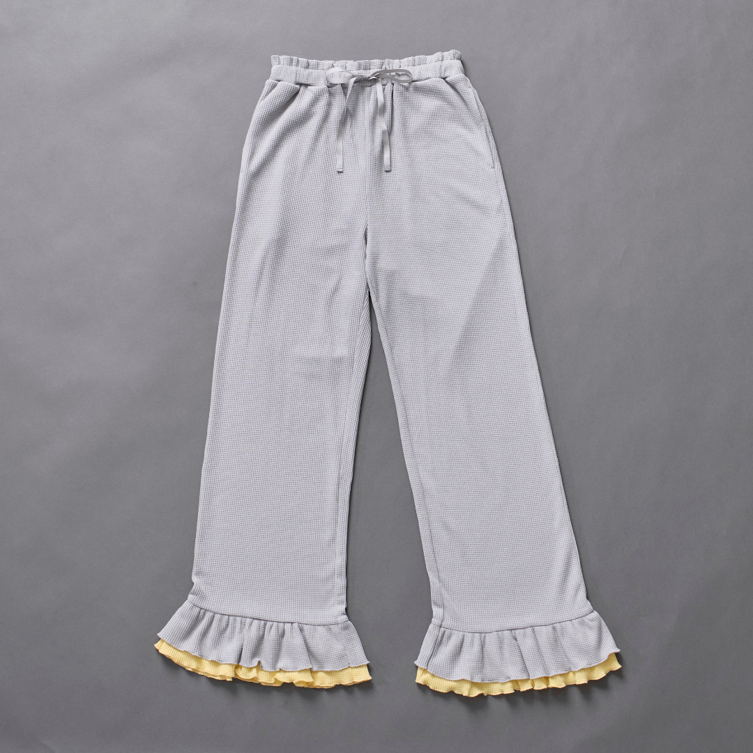 Layered Frill Waffle Pants